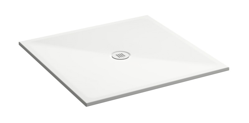 Keramická sprchová vanička, čtverec 100x100x2cm, bílá mat 46101009