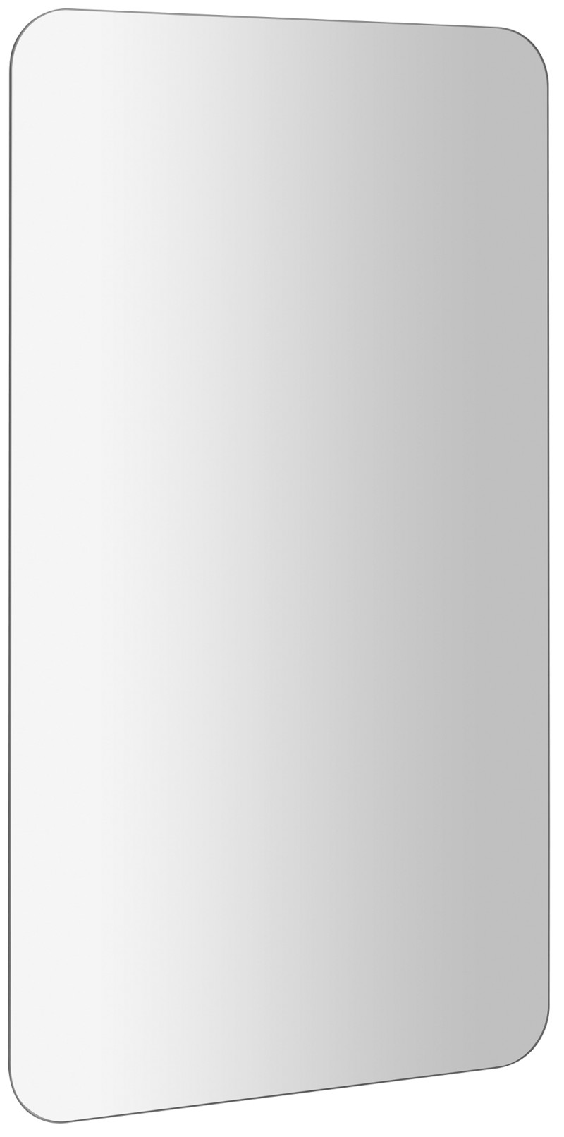 ISHAPE zrcadlo s broušenou hranou 50x90cm, zakulacené rohy, CU free AG495