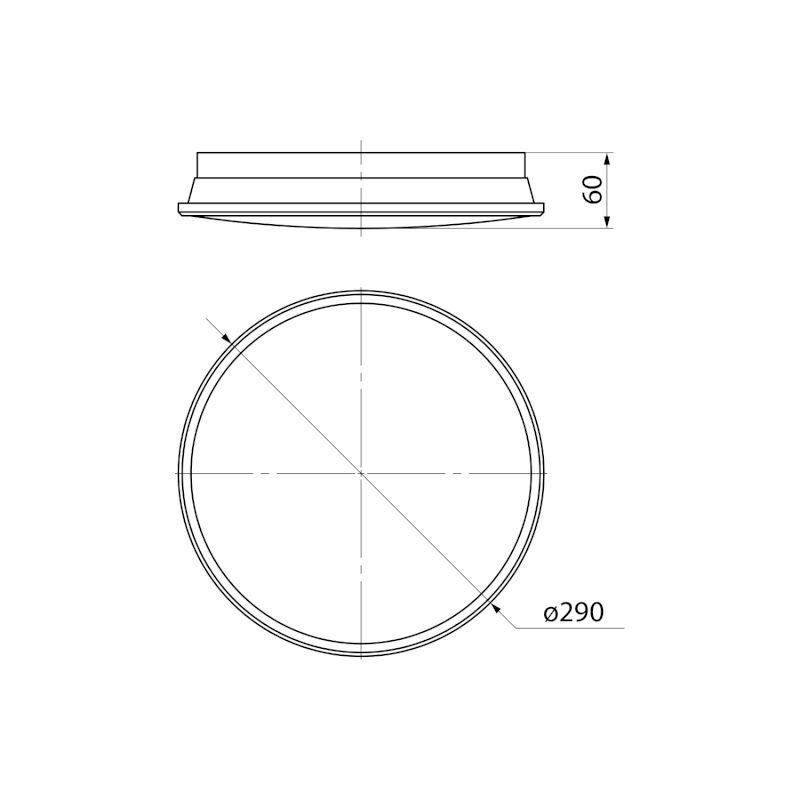 SILVER stropní LED svítidlo, Ø 29cm, 10W, 230V, 3000K/4000K/6500K, IP44, chrom AU480
