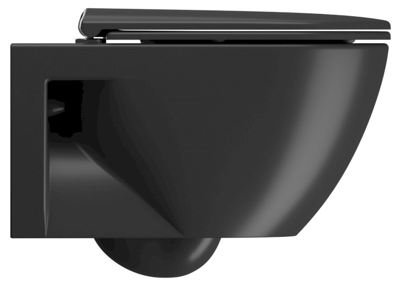 PURA ECO závěsná WC mísa, Swirlflush, 36x55cm, černá dual-mat 880726