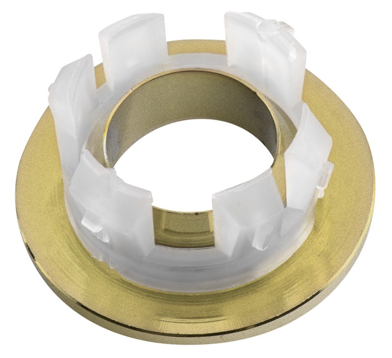 Kovová krytka přepadu umyvadla, 30 mm, zlato mat AR919