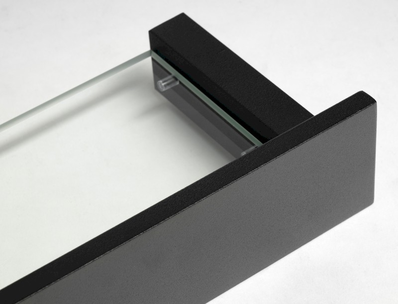 PATRON skleněná police 78cm, černá PX785B