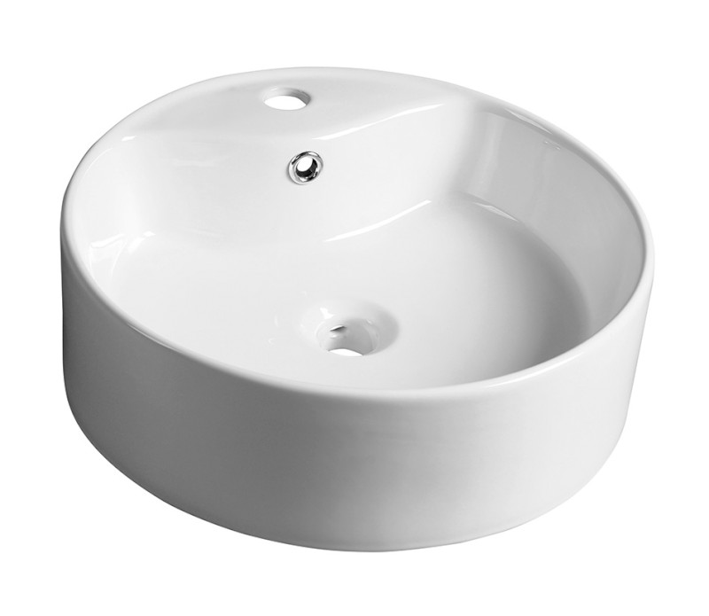 YAKARTA keramické umyvadlo na desku, Ø 46cm, bílá BH7021
