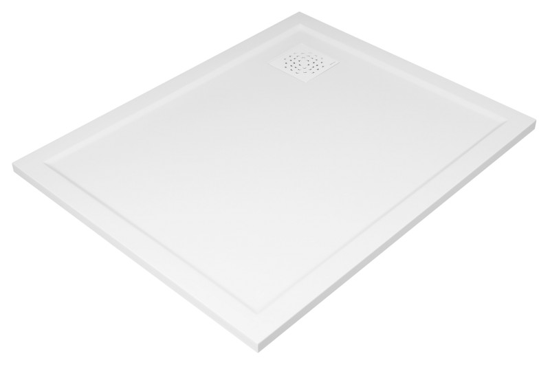 XENA sprchová vanička z litého mramoru, obdélník 100x80cm, bílá HX10080