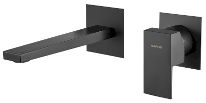 SPECTRE podomítková dvouprvková umyvadlová baterie, černá mat 1102-78B