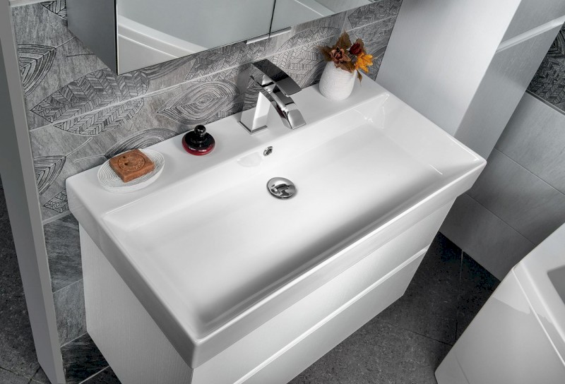 KARE 100 keramické umyvadlo nábytkové 98x46cm, bílá 17100