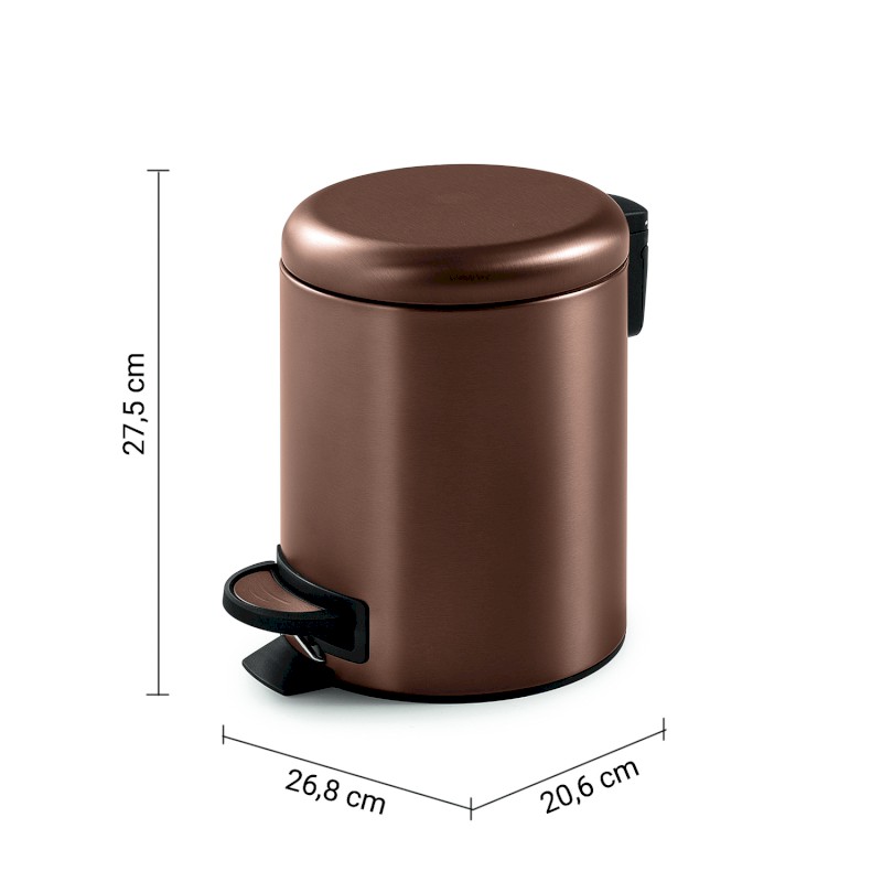 POTTY odpadkový koš 5l, Soft Close, měď mat 330982