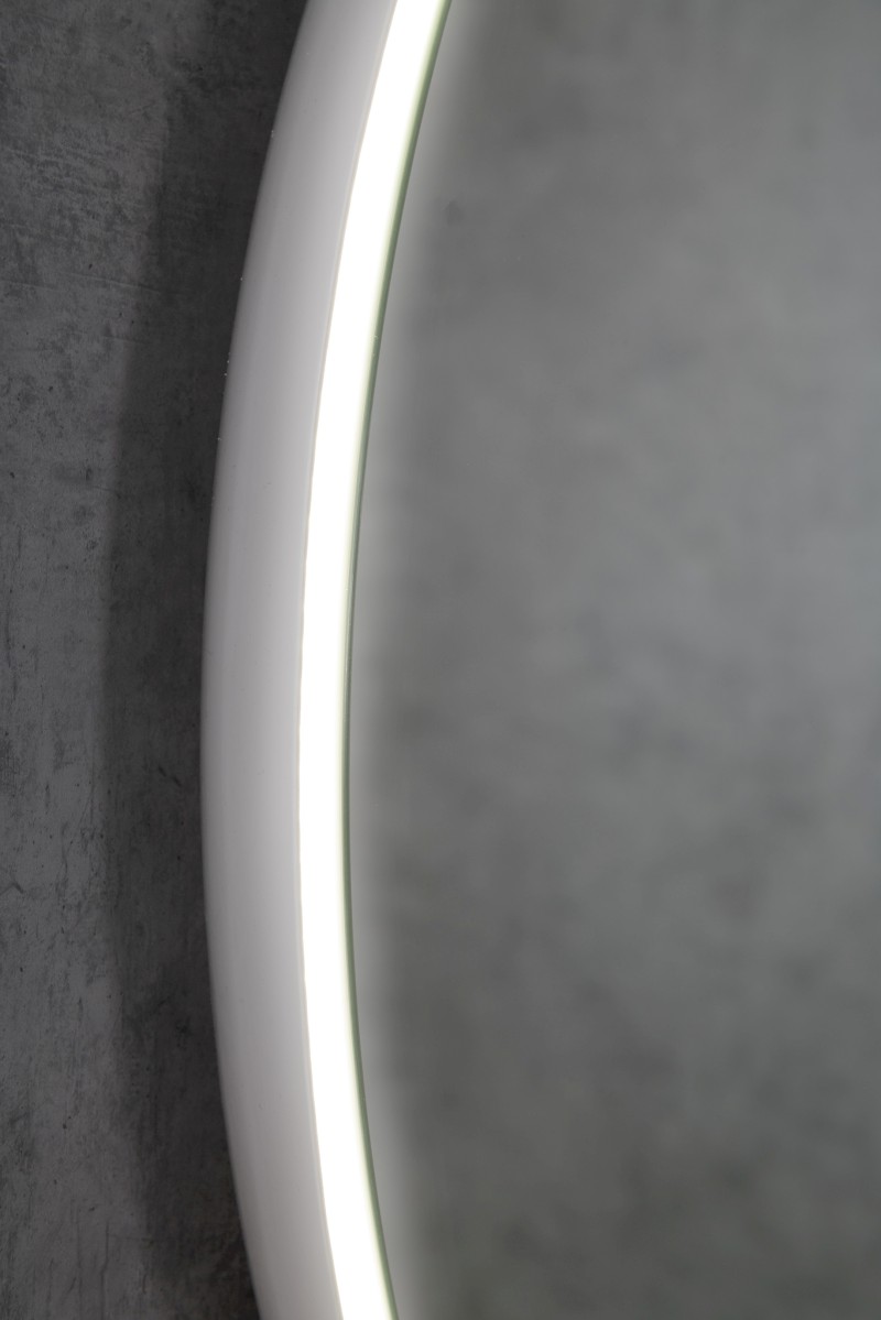 FLOAT kulaté zrcadlo s LED podsvícením ø 74cm, bílá 22574