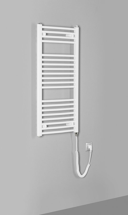 ORBIT-E elektrické otopné těleso oblé 450x960 mm, 300 W, bílá ILEO94T
