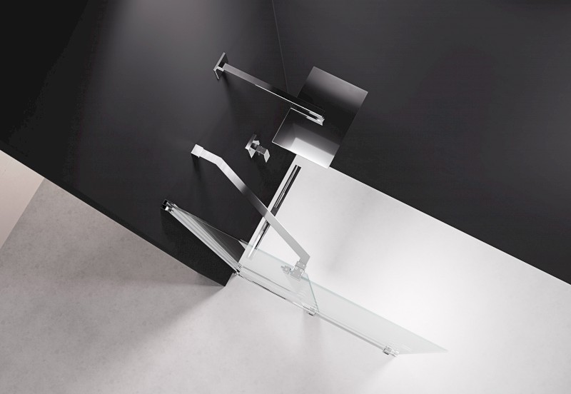 ROLLS sprchové dveře do prostoru 1400 mm, výška 2000 mm, čiré sklo MS5-140