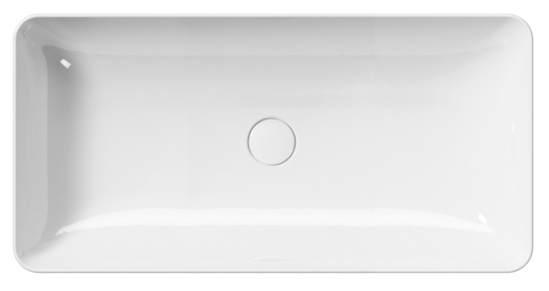 NUBES keramické umyvadlo na desku 80x40cm, bílá ExtraGlaze 904011