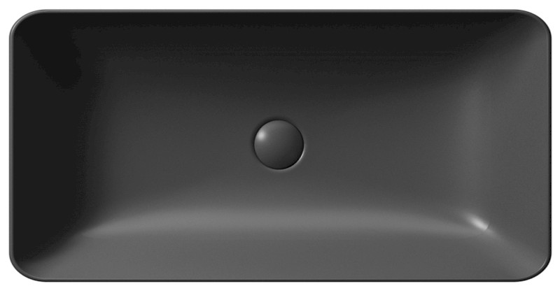 NUBES keramické umyvadlo na desku 80x40cm, černá mat 904026