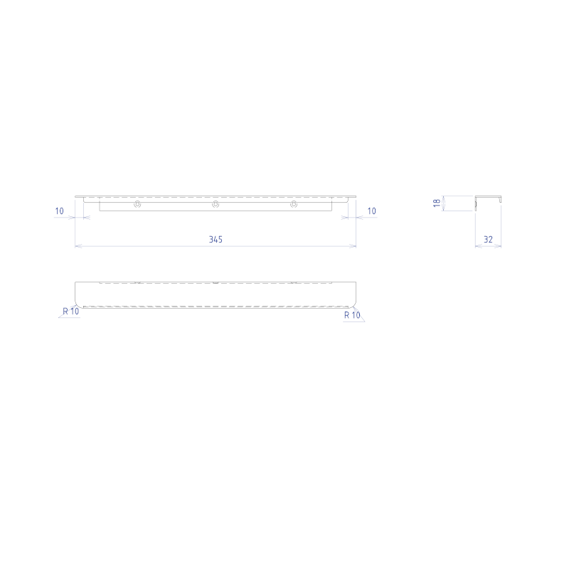 SITIA kovová úchytka 345mm, bílá mat SA350W