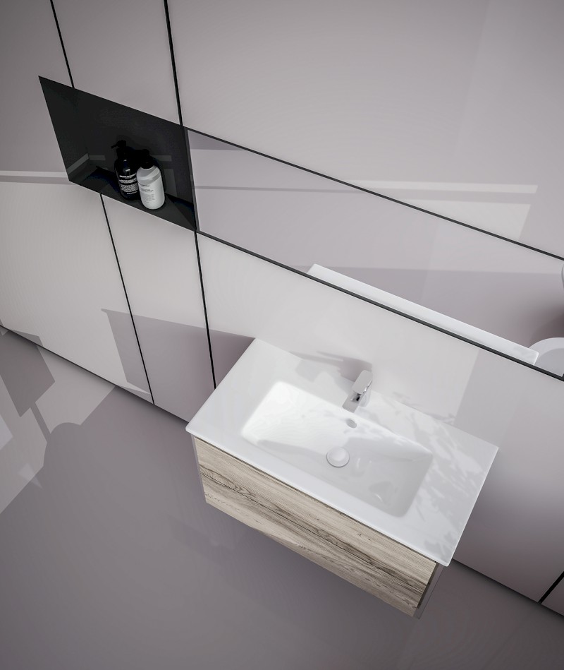 PRACTICO keramické umyvadlo nábytkové 80x40cm, bílá 44080