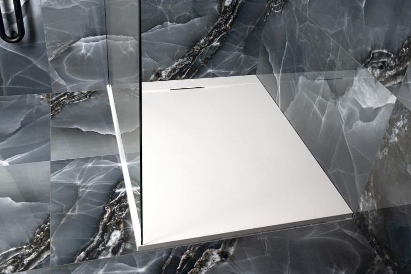 KAZUKO sprchová vanička z litého mramoru, obdélník 120x90cm, bílá 40340