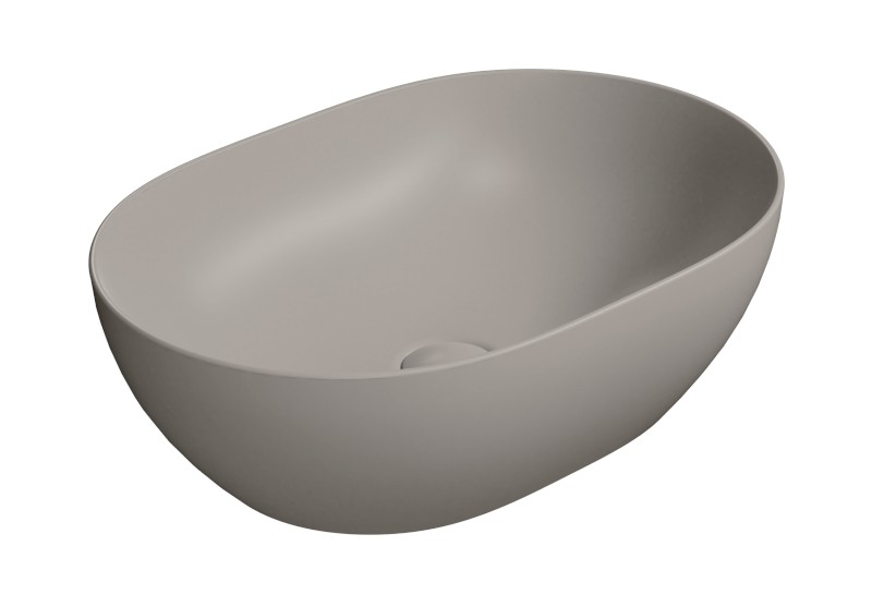 PURA keramické umyvadlo na desku, 50x35cm, tortora mat 886005