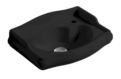 RETRO keramické umývátko 41x30cm, otvor pro baterii vpravo, černá mat 103331DX