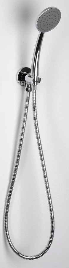 Držák sprchy kulatý, pevný, s vyústěním, chrom 1205-09