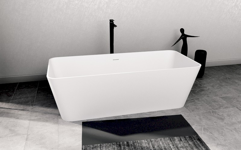 LEYLA volně stojící vana, solid surface 170x78x55cm, bílá mat 92530