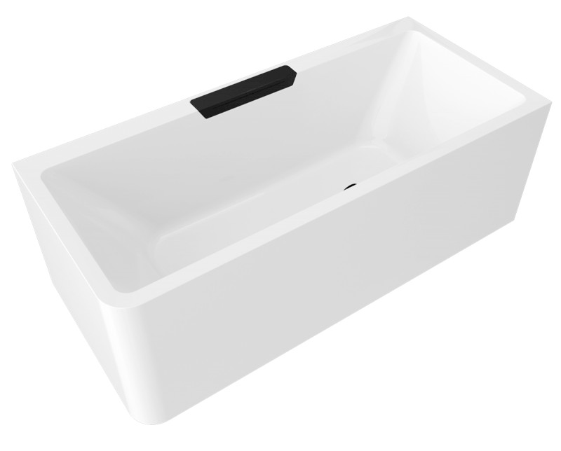 CASCATA R MONOLITH obdélníková vana 180x80x60cm, kaskáda černá 73836MR.102