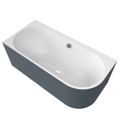 ASTRA L MONOLITH asymetrická vana 160x75x60cm, bílá/siena 33611M.42