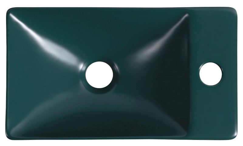 MARGITHA keramické umývátko 38x22cm, otvor pro baterii vpravo, petrolejová MGT38220
