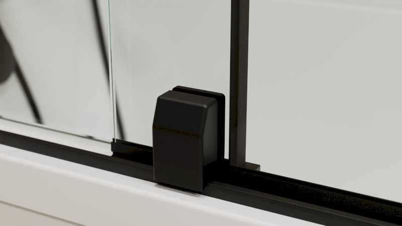 ROLLS BLACK vanová zástěna 1000x1500mm, čiré sklo BS-R100B