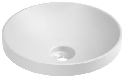 VERTO umyvadlo zápustné, litý mramor, průměr 40,5cm, bílá mat 15121MAT