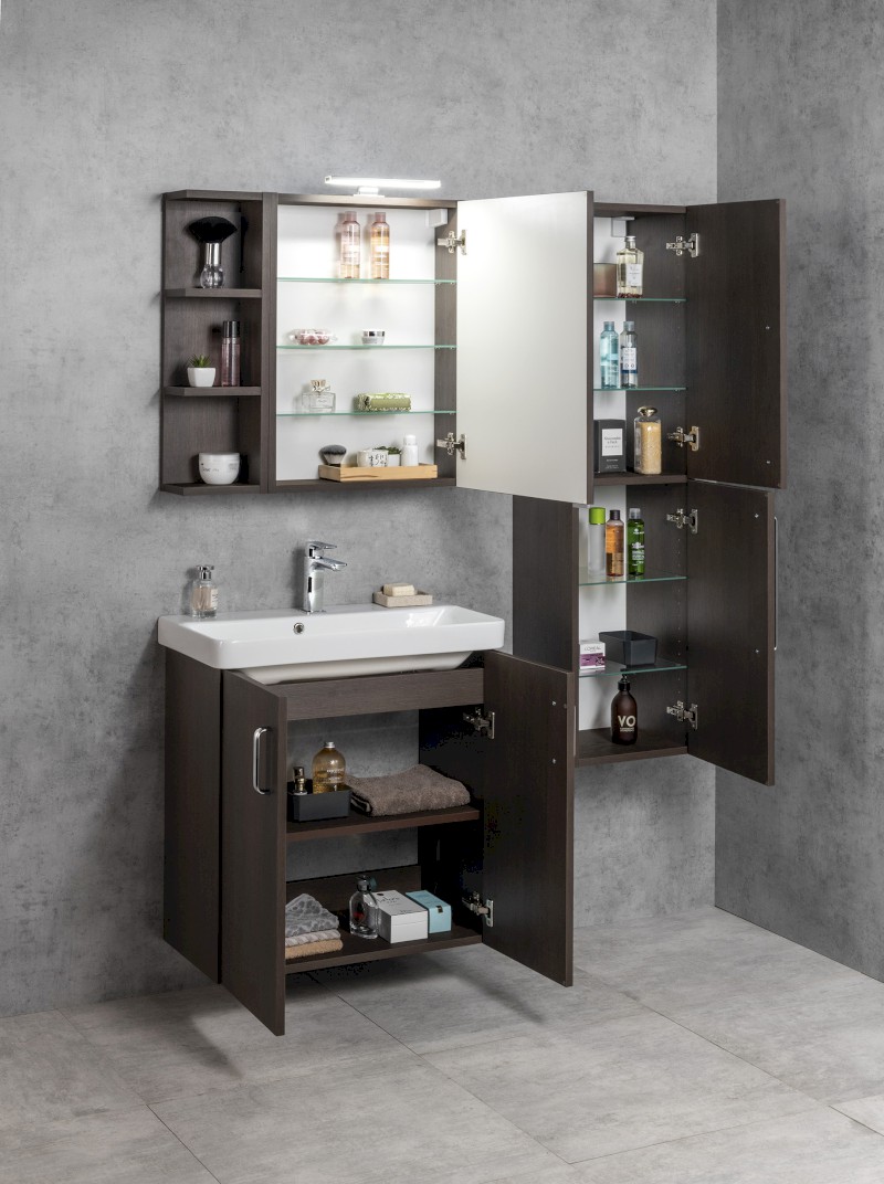 THEIA umyvadlová skříňka 66,3x70x35cm, 2x dvířka, borovice rustik TH072-1616