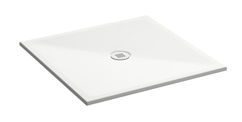 Keramická sprchová vanička, čtverec 90x90x2cm, bílá mat 46090909