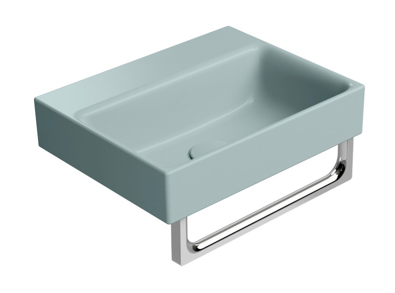 NUBES keramické umývátko 40x32cm, bez otvoru, ghiaccio mat 9684015