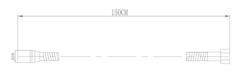 LUX kovová sprchová hadice, roztažitelná 150-180cm, chrom FSACC293