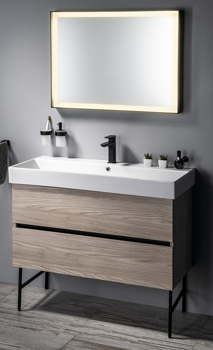 ODETTA podpěrné nohy výška 260-270mm, lakovaná ocel, černá mat, 2ks 30313