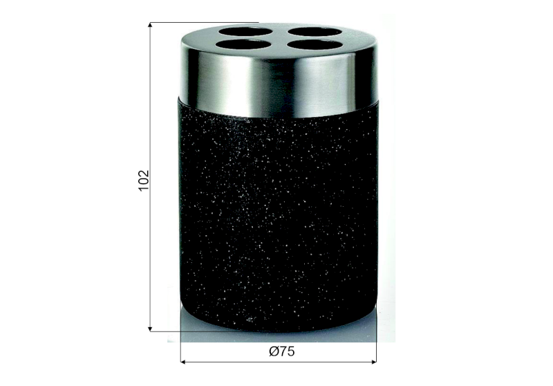 STONE držák kartáčků na postavení, černá 22010210