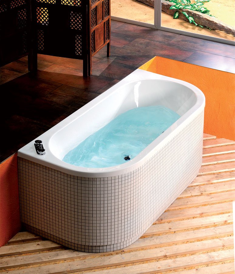 VIVA D nástěnná akrylátová vana 175x80x47cm, bílá 89119