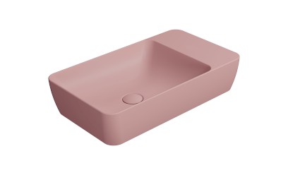 MODO keramické umyvadlo na desku 60x35cm, bez otvoru, blush mat 9883024