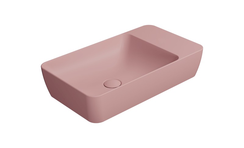 MODO keramické umyvadlo na desku 60x35cm, bez otvoru, blush mat 9883024