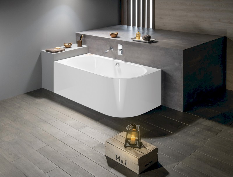 VIVA L MONOLITH asymetrická vana 170x75x60cm, bílá 70119M