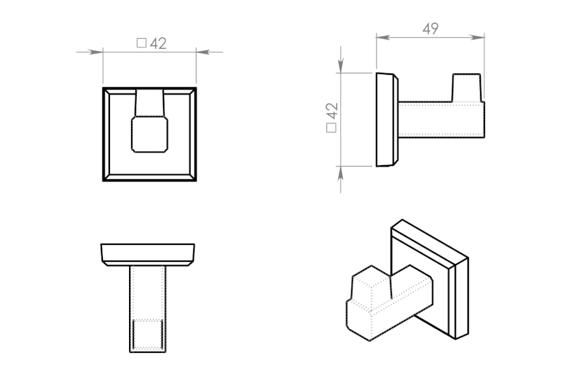COLORADO háček, chrom 6926