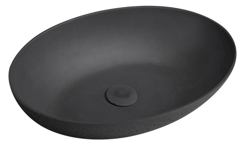 FORMIGO betonové umyvadlo na desku, 60x40cm, antracit mat FG216