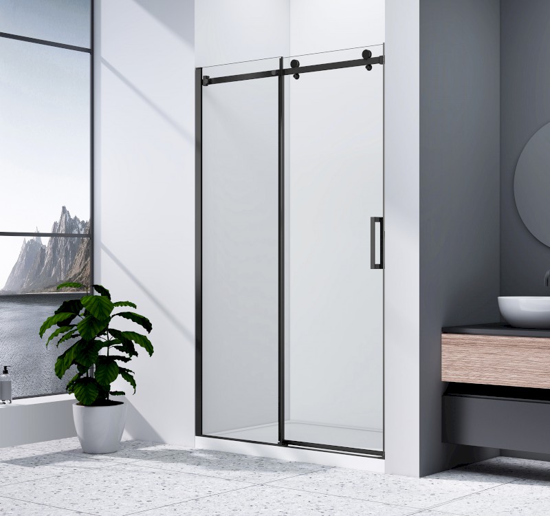 DRAGON BLACK sprchové dveře 1100mm, čiré sklo GD4611B