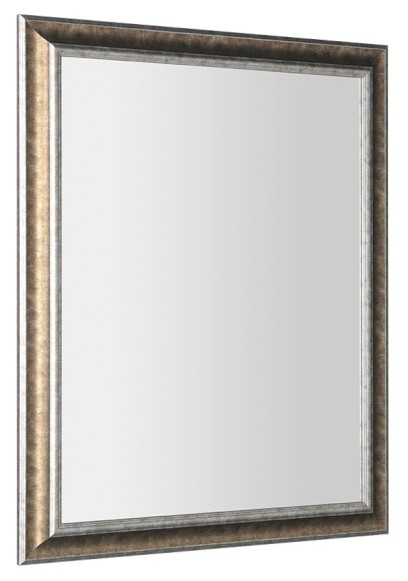 AMBIENTE zrcadlo v dřevěném rámu 72x92cm, bronzová patina NL700