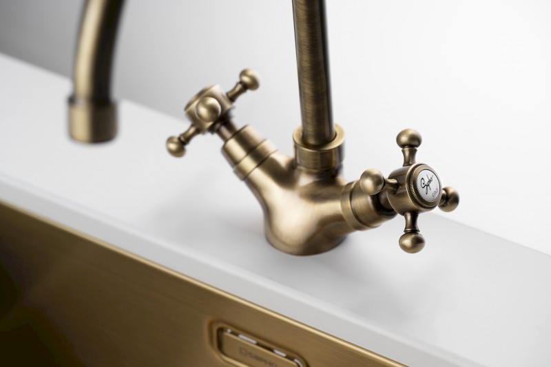 ANTEA stojánková dřezová baterie, výška 275mm, bronz 3096