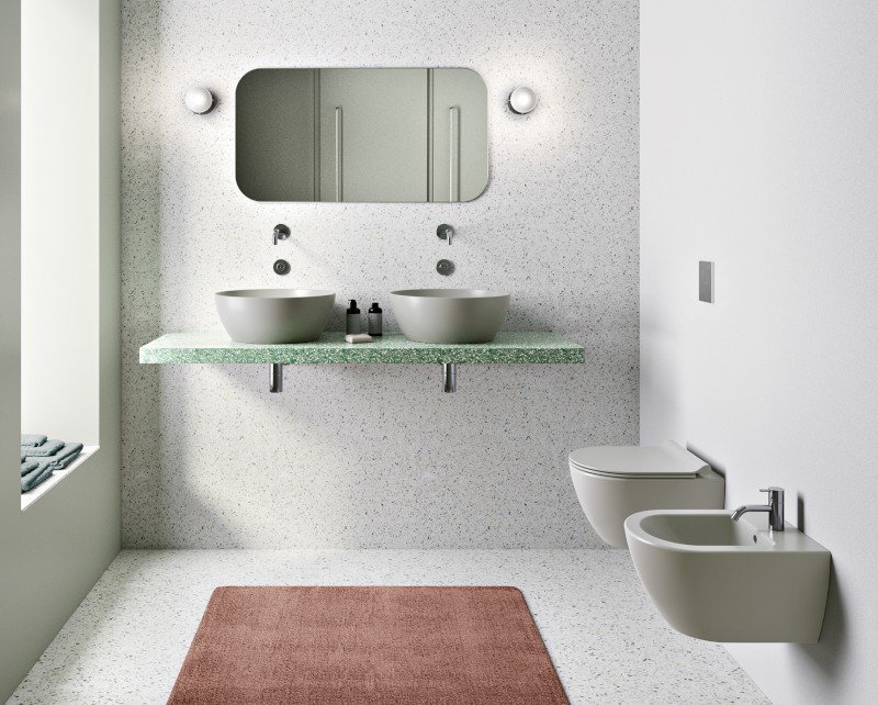 PURA závěsná WC mísa, Swirlflush, 36x50cm, cenere dual-mat 881617