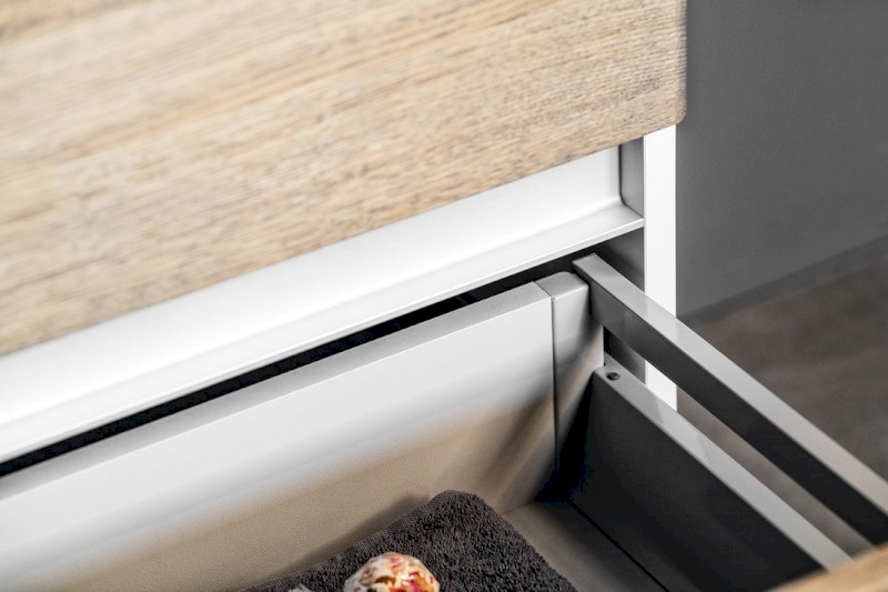 MEDIENA umyvadlová skříňka 117x51x48,5cm, bílá mat/dub graphite MD121