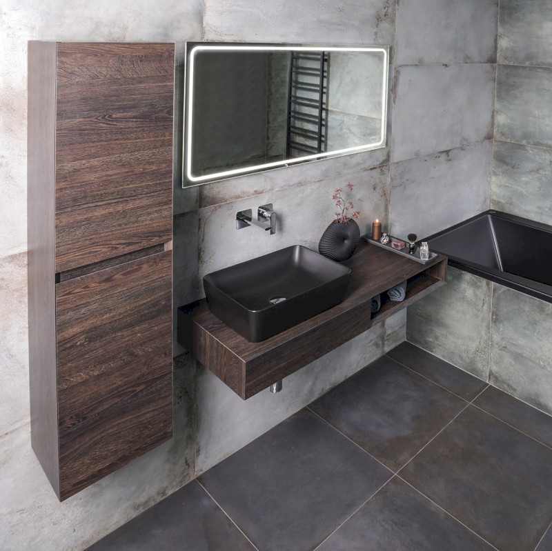 MORIAN umyvadlová skříňka 120x14x48cm, dub černý, levá MR122