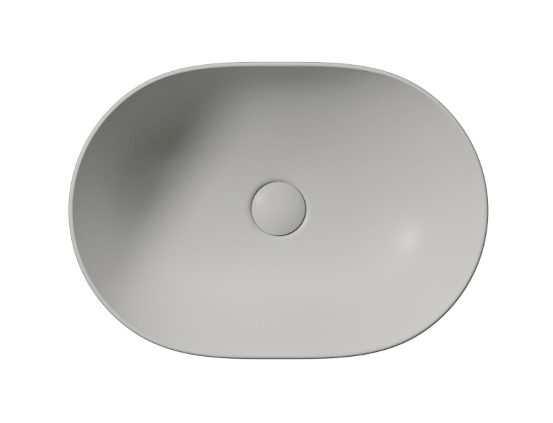 PURA keramické umyvadlo na desku, 50x35cm, cenere mat 886017