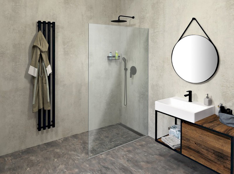 ARCHITEX sada pro uchycení skla, podlaha-stěna, max. š. 1200mm, leštěný hliník AL2112