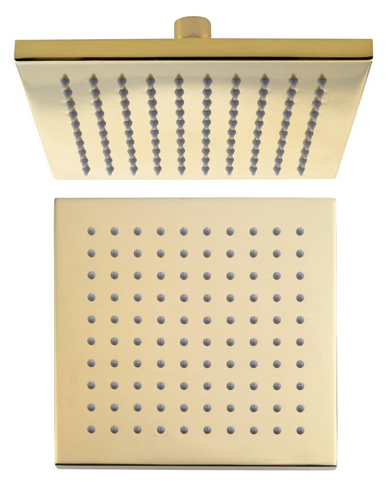 Hlavová sprcha, 195x195mm, zlato SF316