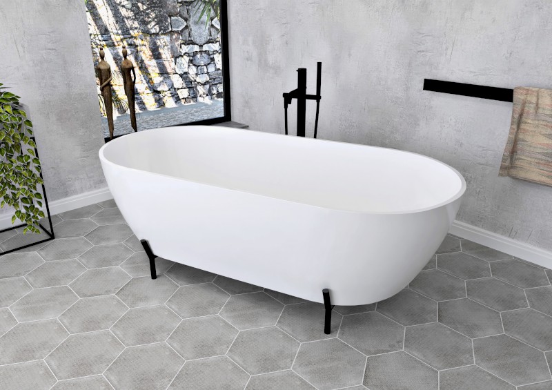 REDUTA konstrukce pro vanu 171x81cm, černá mat 72820B